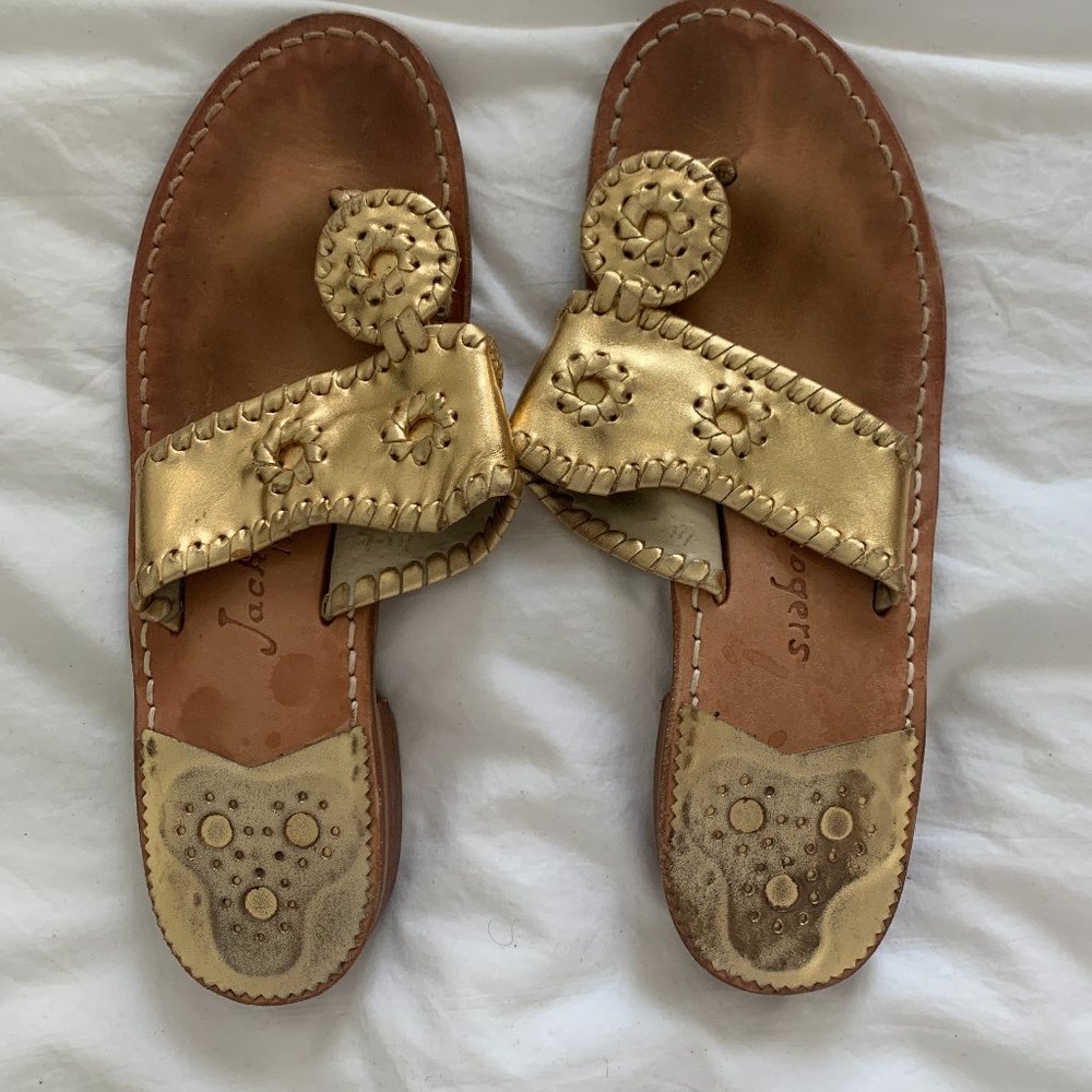Jack Rogers Gold Sandals